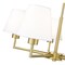 Z-Lite Leila Chandelier, 5-Light, 26 In.W x 10 In.H, Luxe Gold/White Linen 744-26R-LG - alternate 8